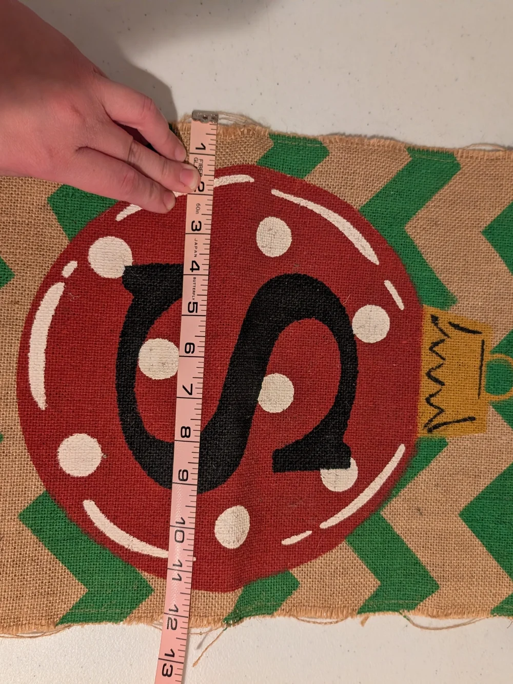 Monogram Pumpkin Burlap Wall Hanging - Orange S